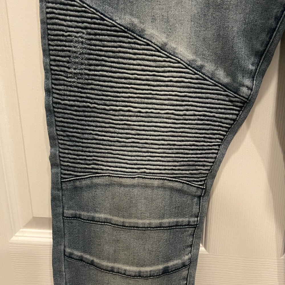 Moto Ribbed Distressed Jeans 14 - Picture 3 of 8